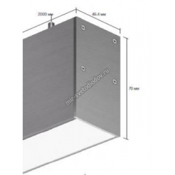 Подвесной алюминиевый профиль для светодиодных лент LD profile – 52